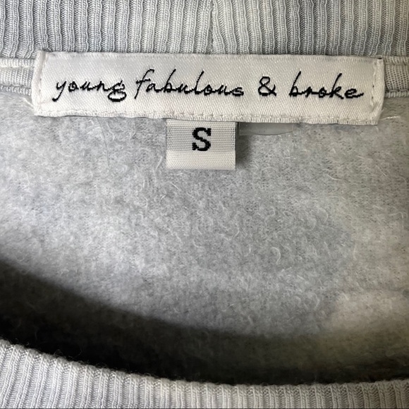 Young Fabulous & Broke Tie Dye Dolman Sleeve Rayon Top Gray White Size Small - Picture 6 of 8